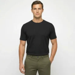 Essential Slim-Fit Crew Neck T-Shirt - Black
