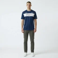 Alternative view of YOLO Republic Signature T-Shirt - Navy Blue & White