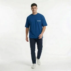 Alternative view of Premium Oversized T-Shirt - Classic Blue