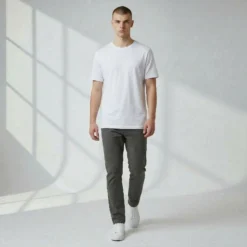 Alternative view of Essential Regular Fit Crew Neck T-Shirt - Bright White