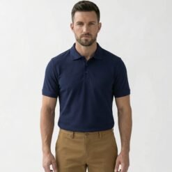 Premium Combed Cotton Polo - Peacoat