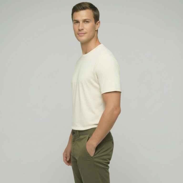 Essential Slim-Fit Crew Neck T-Shirt - Cannoli Cream - Image 3