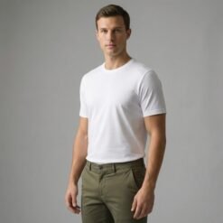 Alternative view of Essential Slim-Fit Crew Neck T-Shirt - White