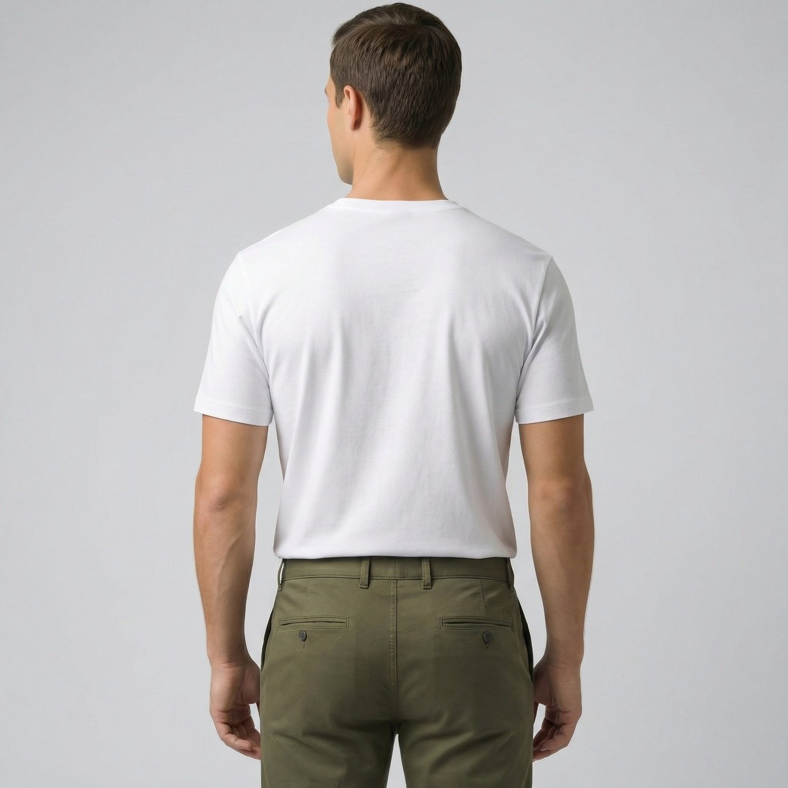 Essential Slim-Fit Crew Neck T-Shirt - White - Image 4