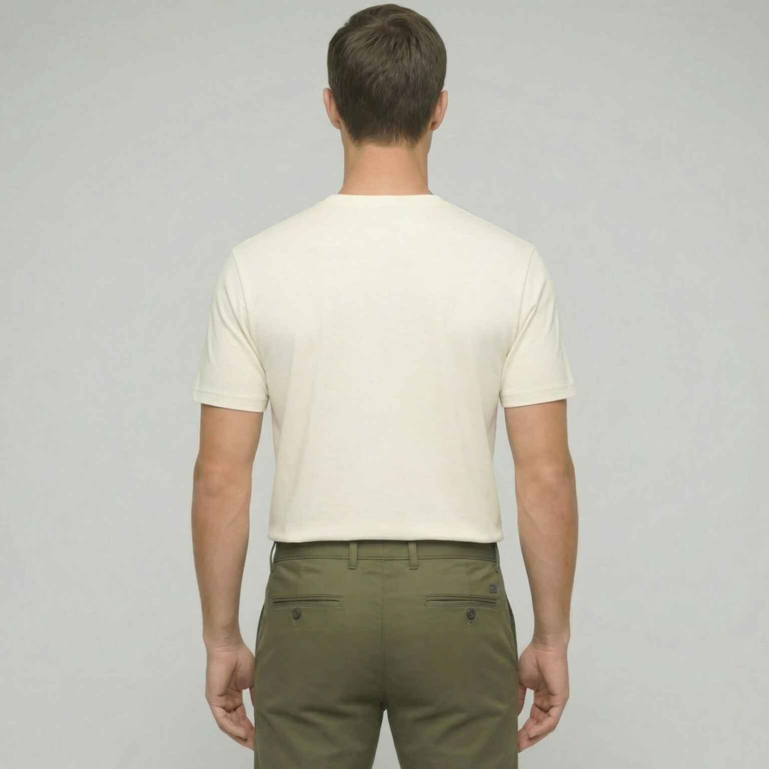 Essential Slim-Fit Crew Neck T-Shirt - Cannoli Cream - Image 2