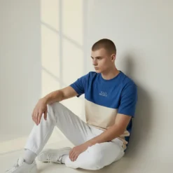 Alternative view of YOLO Republic Exclusive T-Shirt - True Navy & Beige