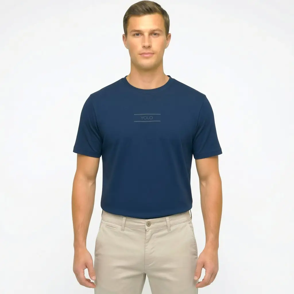 YOLO Edition Slim-Fit T-Shirt - Navy Blue - Image 2