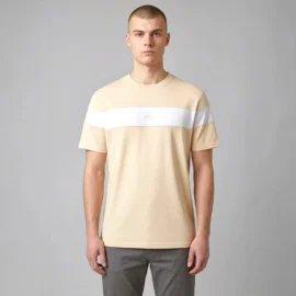 Yolo republic regular fit mens crew neck tee black bleached sand front